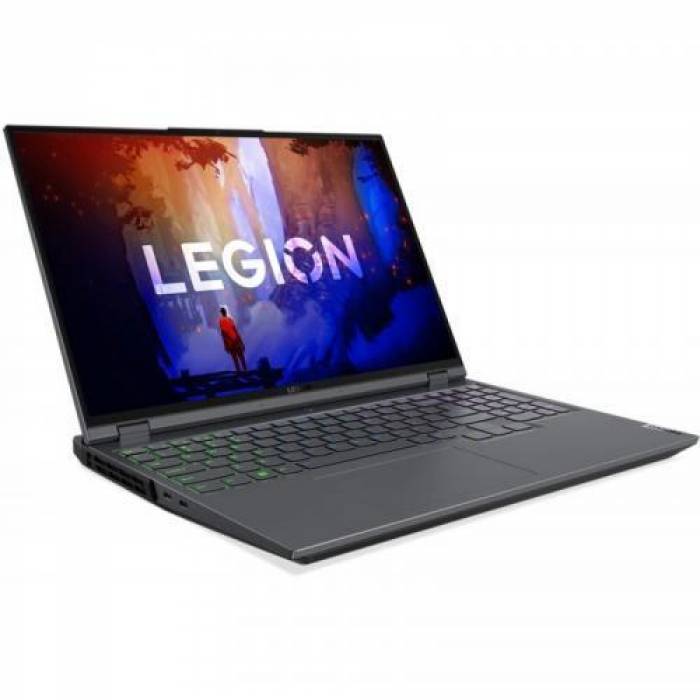 Laptop Lenovo Legion 5 Pro 16ARH7H, AMD Ryzen 7 6800H, 16inch, RAM 16GB, SSD 512GB, nVidia GeForce RTX 3070 8GB, No OS, Storm Grey