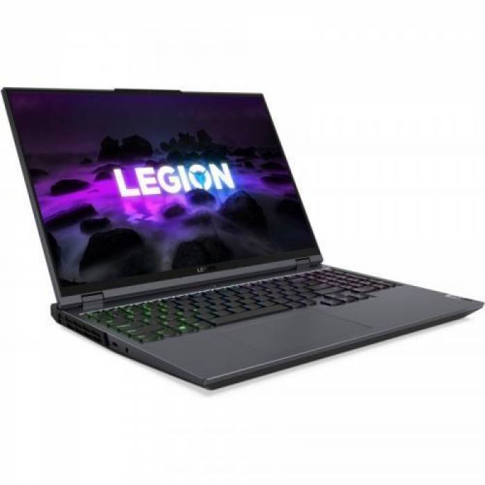 Laptop Lenovo Legion 5 Pro 16ITH6H, Intel Core i7-11800H, 16inch, RAM 32GB, SSD 1TB, nVidia GeForce RTX 3060 6GB, No OS, Storm Grey