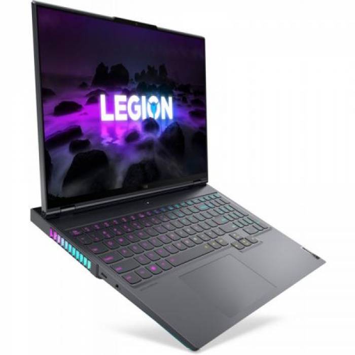 Laptop Lenovo Legion 7 16ACHg6, AMD Ryzen 9 5900HX, 16inch, RAM 32GB, SSD 2x 1TB, nVidia GeForce RTX 3080 16GB, No OS, Storm Grey