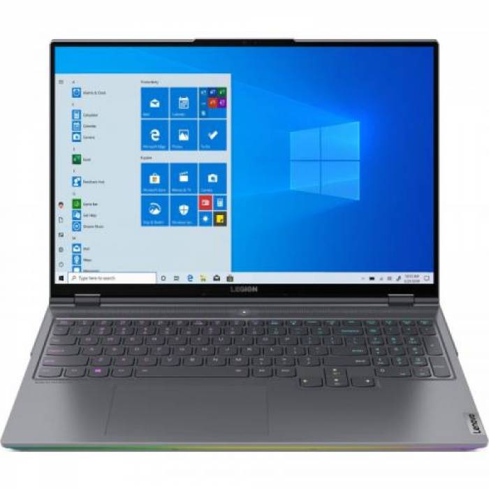 Laptop Lenovo Legion 7 16ACHg6, AMD Ryzen 9 5900HX, 16inch, RAM 32GB, SSD 2x 1TB, nVidia GeForce RTX 3080 16GB, No OS, Storm Grey