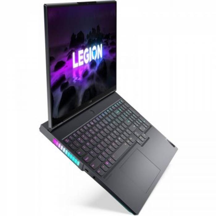Laptop Lenovo Legion 7 16ACHg6, AMD Ryzen 9 5900HX, 16inch, RAM 32GB, SSD 2x 1TB, nVidia GeForce RTX 3080 16GB, No OS, Storm Grey