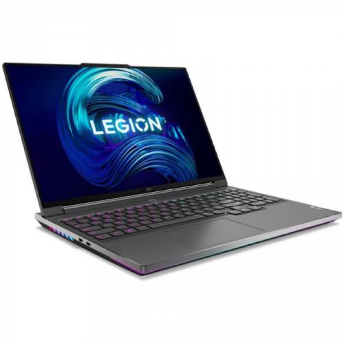 Laptop Lenovo Legion 7 16IAX7, Intel Core i7-12800HX, 16inch, RAM 32GB, SSD 1TB, nVidia GeForce RTX 3070 Ti 8GB, No OS, Storm Grey