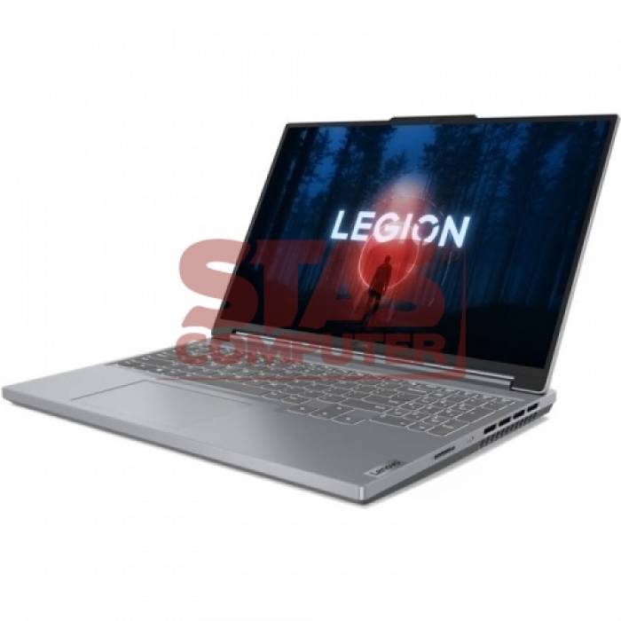 Laptop Lenovo Legion Slim 5 16APH8, AMD Ryzen 5 7640HS, 16inch, RAM 16GB, SSD 512GB, nVidia GeForce RTX 4060 8GB, No OS, Misty Grey