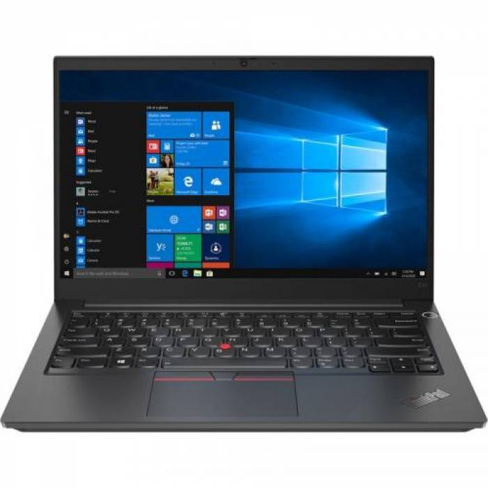 Laptop Lenovo ThinkPad E14 Gen 2, Intel Core i5-1135G7, 14inch, RAM 8GB, SSD 256GB, Intel Iris Xe Graphics, Windows 11 Pro, Black