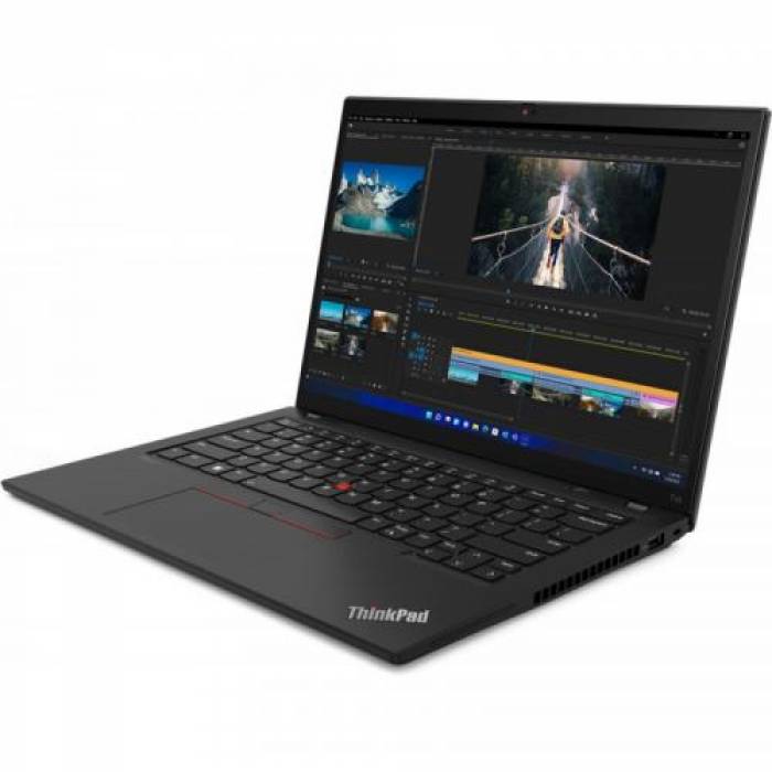 Laptop Lenovo ThinkPad T14 Gen 3, Intel Core i5-1235U, 14inch, RAM 16GB, SSD 512GB, Intel Iris Xe Graphics, Windows 11Pro, Thunder Black