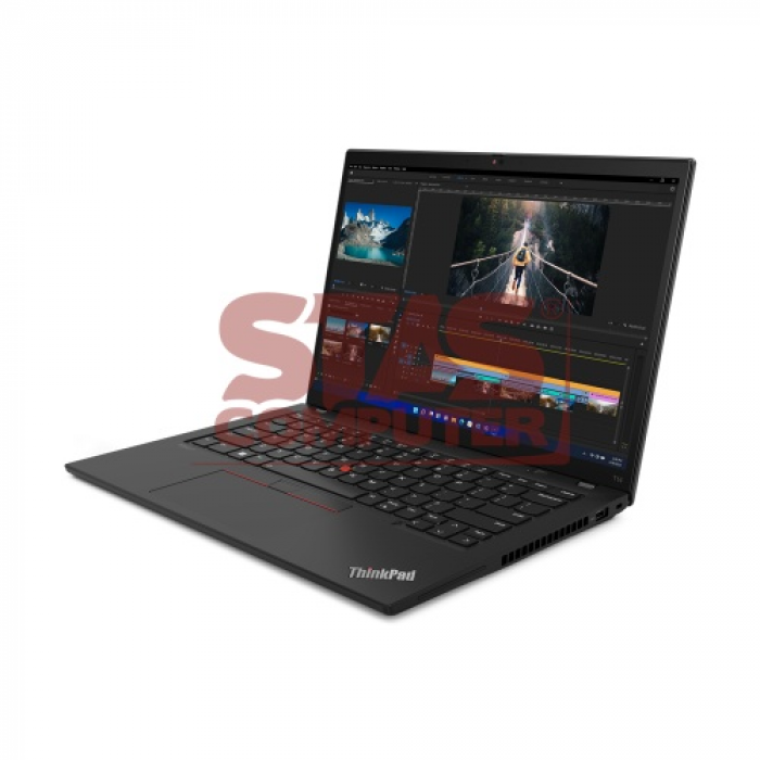 Laptop Lenovo ThinkPad T14 Gen 4, Intel Core i-1355U, 14inch, RAM 16GB, SSD 512GB, Intel Iris Xe Graphics, Windows 11 Pro, Thunder Black