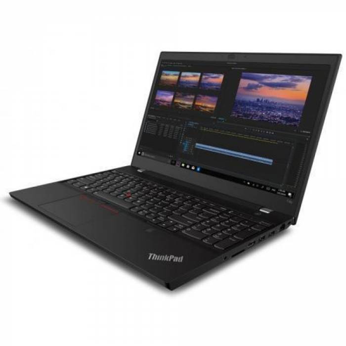 Laptop Lenovo ThinkPad T15p Gen1, Intel Core i7-10750H, 15.6inch, RAM 32GB, SSD 512GB, nVidia GeForce GTX 1050 3GB, Free DOS, Black