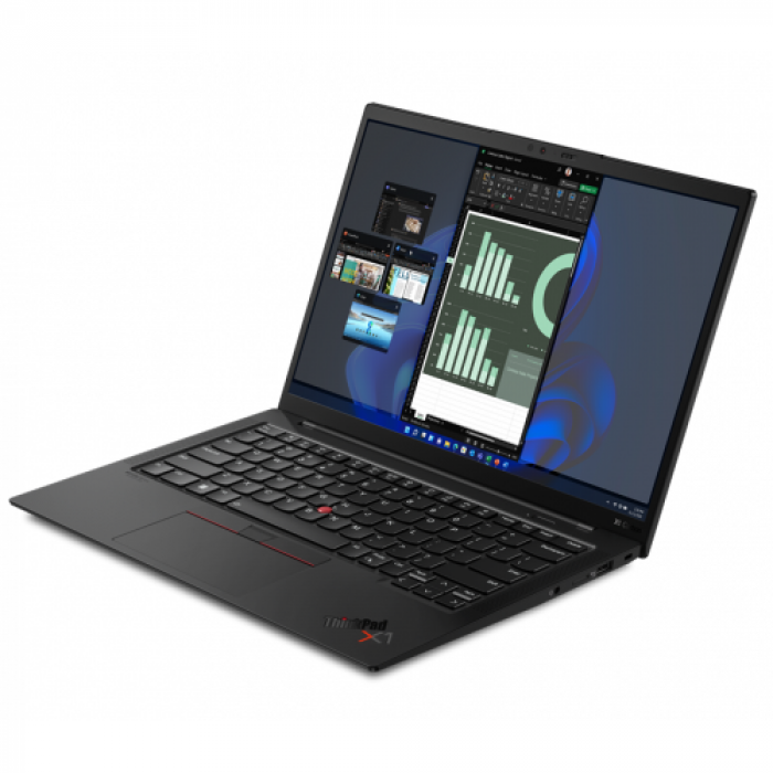 Laptop Lenovo ThinkPad X1 Carbon 10th Gen, Intel Core i7-1260P, 14inch, RAM 16GB, SSD 512GB, Intel Iris Xe Graphics, Windows 11 Pro, Black