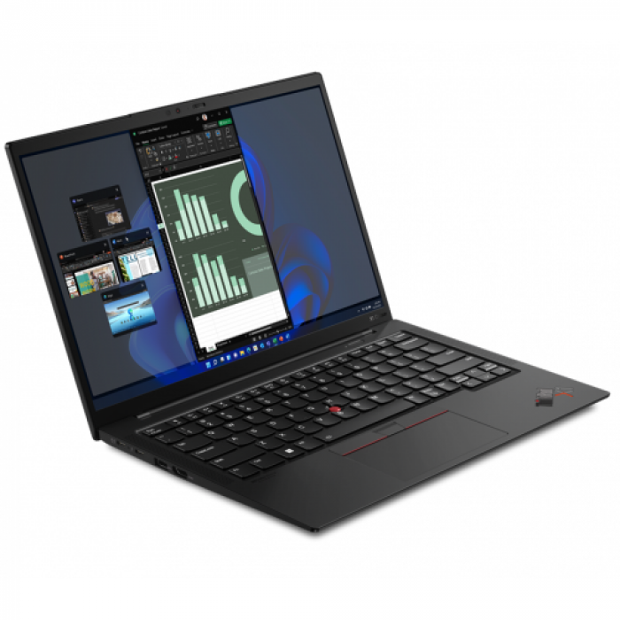 Laptop Lenovo ThinkPad X1 Carbon 10th Gen, Intel Core i7-1260P, 14inch, RAM 16GB, SSD 512GB, Intel Iris Xe Graphics, Windows 11 Pro, Black