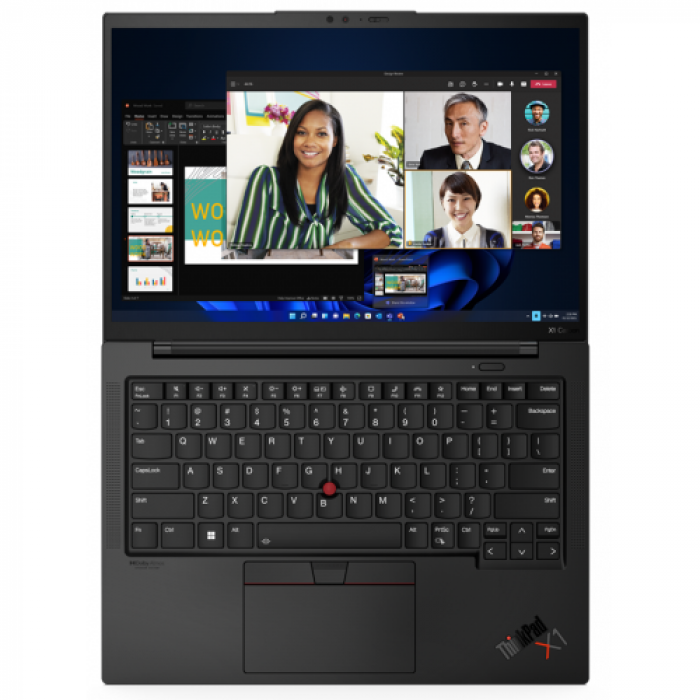 Laptop Lenovo ThinkPad X1 Carbon 10th Gen, Intel Core i7-1260P, 14inch, RAM 16GB, SSD 512GB, Intel Iris Xe Graphics, Windows 11 Pro, Black