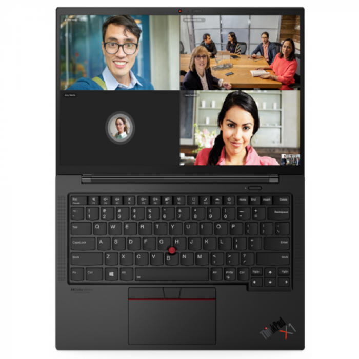 Laptop Lenovo ThinkPad X1 Carbon 9th Gen, Intel Core i7-1165G7, 14inch, RAM 16GB, SSD 512GB, Intel Iris Xe Graphics, 4G LTE, Windows 10 Pro, Black