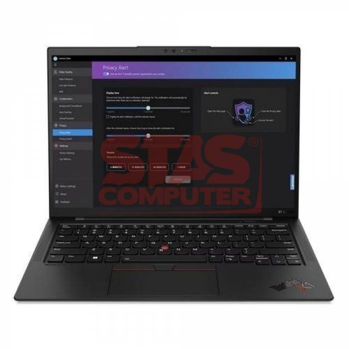 Laptop Lenovo ThinkPad X1 Carbon Gen 11, Intel Core i7-1355U, 14inch, RAM 16GB, SSD 512GB, Intel Iris Xe Graphics, Windows 11 Pro, Deep Black Paint