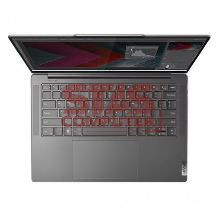 Laptop Lenovo Yoga Pro 7 14APH8, AMD Ryzen 7 7840HS, 14.5inch, RAM 16GB, SSD 1TB, AMD Radeon 780M, No OS, Storm Grey