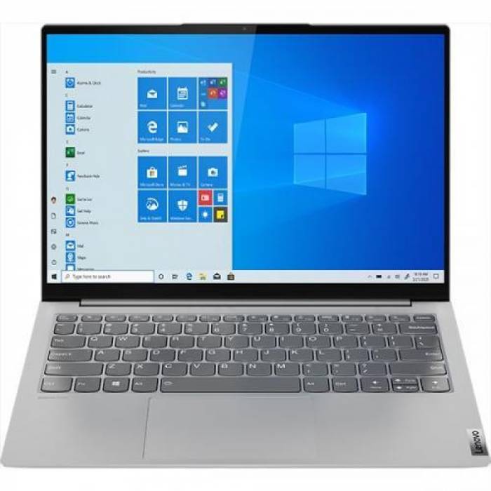 Laptop Lenovo Yoga Slim 7 13ACN5, AMD Ryzen 7 5800U, 13.3inch, RAM 8GB, SSD 512GB, AMD Radeon Graphics, Windows 11, Light Silver