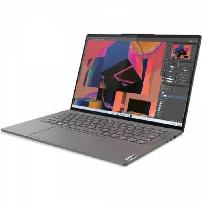 Laptop Lenovo Yoga Slim 7 ProX 14ARH7, AMD Ryzen 7 6800HS Creator Edition, 14.5inch, RAM 32GB, SSD 1TB, nVidia GeForce RTX 3050 4GB, Windows 11, Onyx Grey