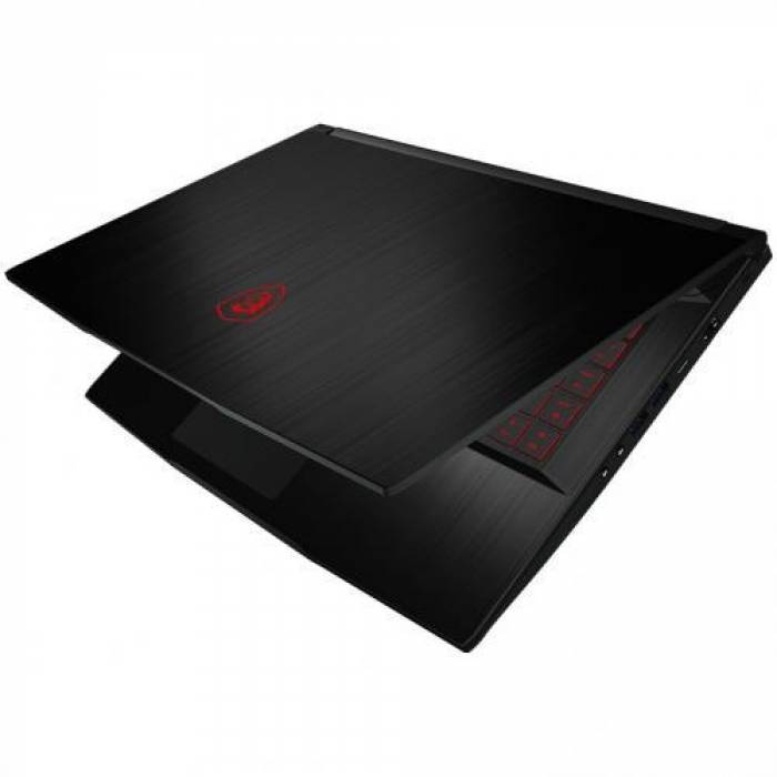 Laptop MSI GF63 Thin 11UC-400XRO, Intel Core i5-11400H, 15.6inch, RAM 8GB, SSD 512GB, nVidia GeForce RTX 3050 4GB, Free DOS, Black