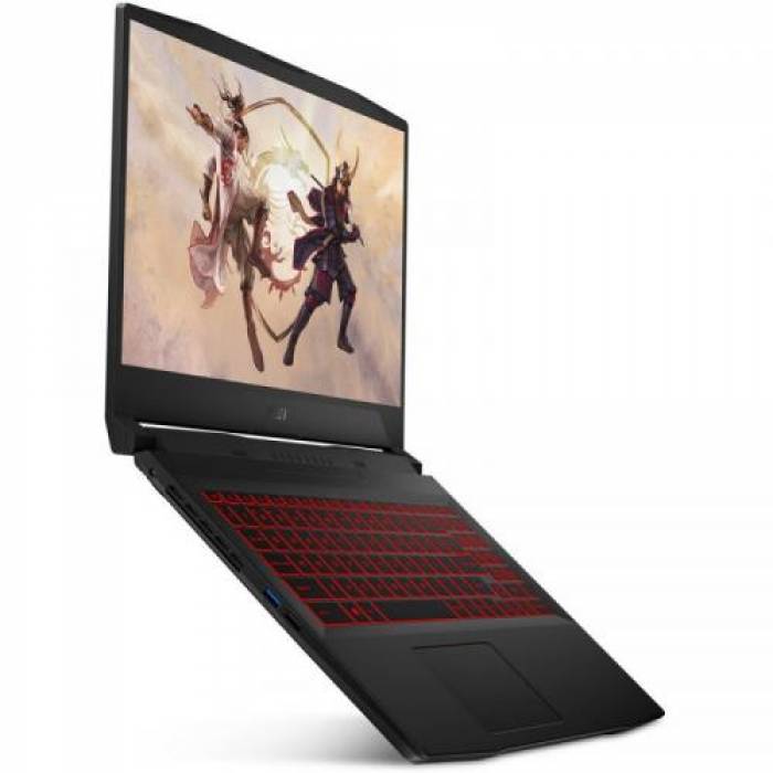 Laptop MSI Katana GF66 11UD, Intel Core i5-11400H, 15.6inch, RAM 8GB, SSD 512GB, nVidia GeForce RTX 3050 Ti 4GB, No OS, Black