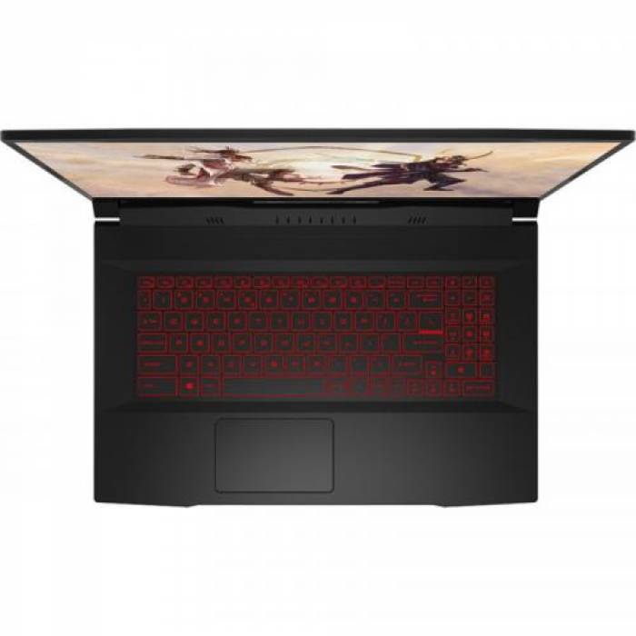 Laptop MSI Katana GF76 11UE, Intel Core i7-11800H, 17.3inch, RAM 16GB, SSD 512GB, nVidia GeForce RTX 3060 6GB, No OS, Black