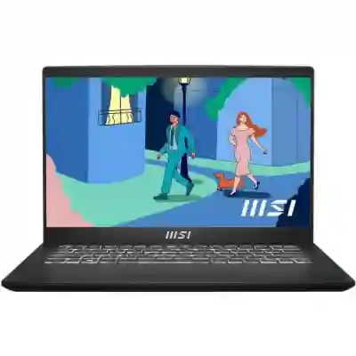 Laptop MSI Modern 14 C12M-026XRO, Intel Core i5-1235U, 14inch, RAM 8GB, SSD 512GB, Intel Iris Xe Graphics, No OS, Classic Black