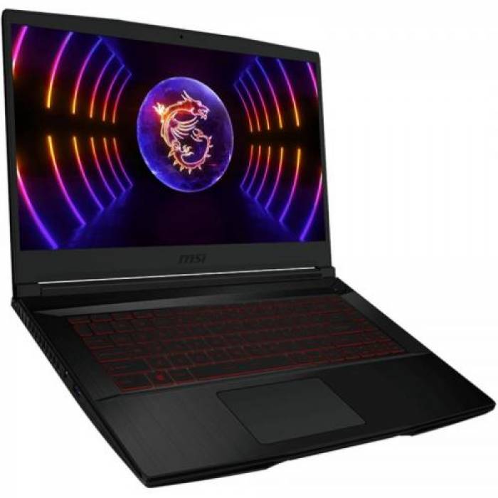 Laptop MSI Thin GF63 12VE, Intel Core i5-12450H, 15.6inch, RAM 16GB, SSD 1TB, nVidia GeForce RTX 4050 6GB, No OS, Black