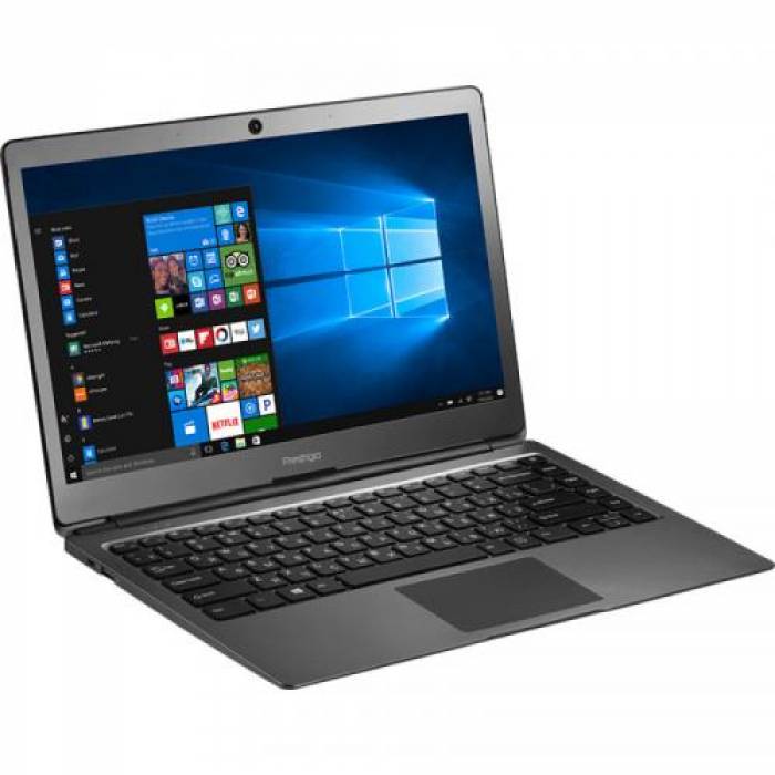 Laptop Prestigio SmartBook 133S, Intel Celeron N3350, 14.1inch, RAM 3GB, eMMC 32GB, Intel HD Graphics 500, Windows 10, Dark Grey