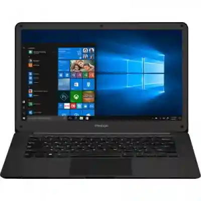 Laptop Prestigio SmartBook 141 C2, Intel Celeron N3350, 14.1inch, RAM 4GB, eMMC 32GB, Intel HD Graphics 500, Windows 10 Pro, Slate Grey