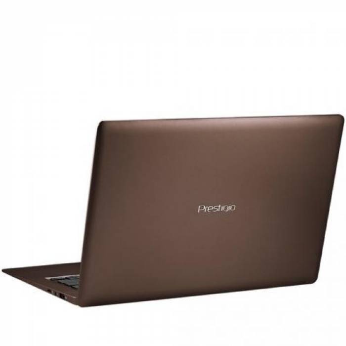Laptop Prestigio SmartBook 141 C3, Intel Atom x5-Z8350, 14.1inch, RAM 2GB, eMMC 64GB, Intel HD Graphics 400, Windows 10, Dark Brown