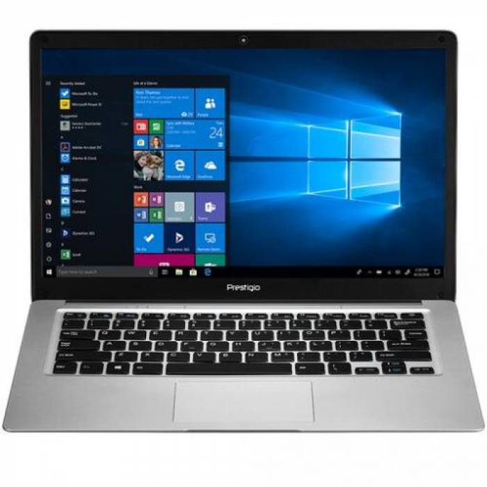 Laptop Prestigio SmartBook 141 C3, Intel Atom x5-Z8350, 14.1inch, RAM 2GB, eMMC 64GB, Intel HD Graphics 400, Windows 10, Metal Grey