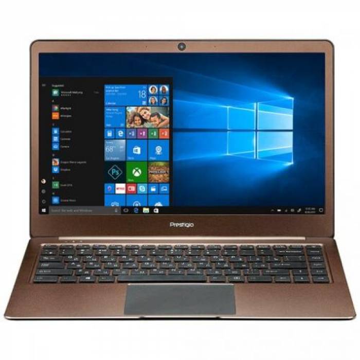 Laptop Prestigio SmartBook 141 C7, Intel Celeron N3350, 14.1inch, RAM 3GB, eMMC 32GB, Intel HD Graphics 500, Windows 10, Dark Brown