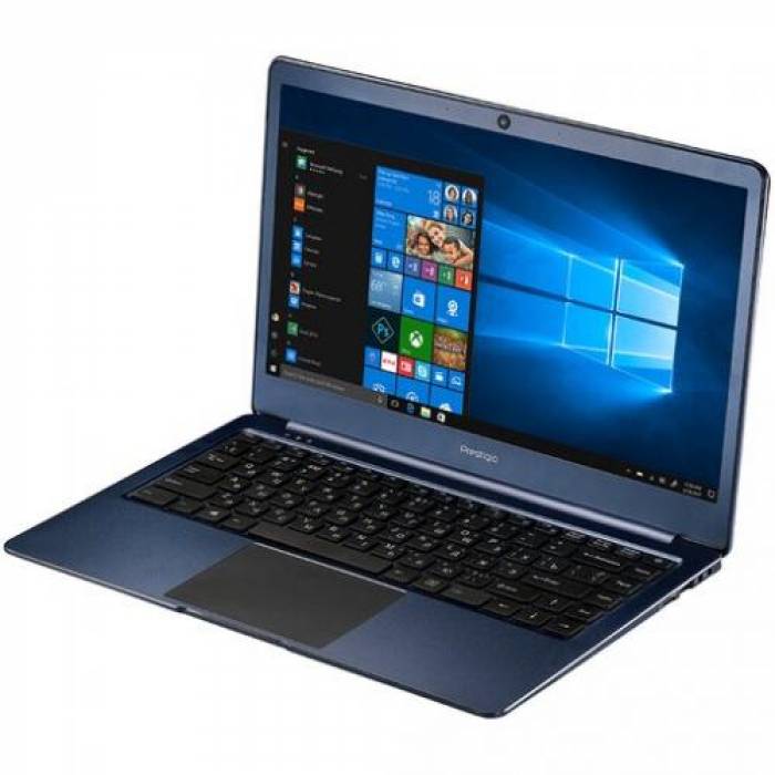 Laptop Prestigio SmartBook 141S, Intel Celeron N3350, 14.1inch, RAM 3GB, eMMC 32GB, Intel HD Graphics 500, Windows 10, Blue