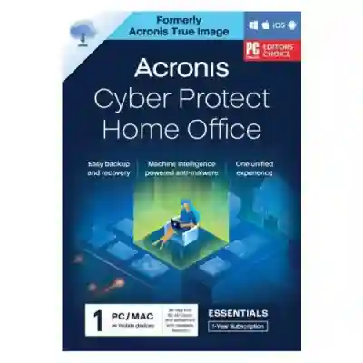 Licenta ACRONIS Cyber Protect Home Office Essentials, 1 An, 3 PC, New