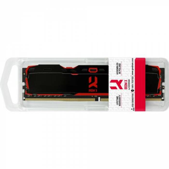 Memorie GOODRAM IRDM X Black 8GB, DDR4-3200MHz, CL16