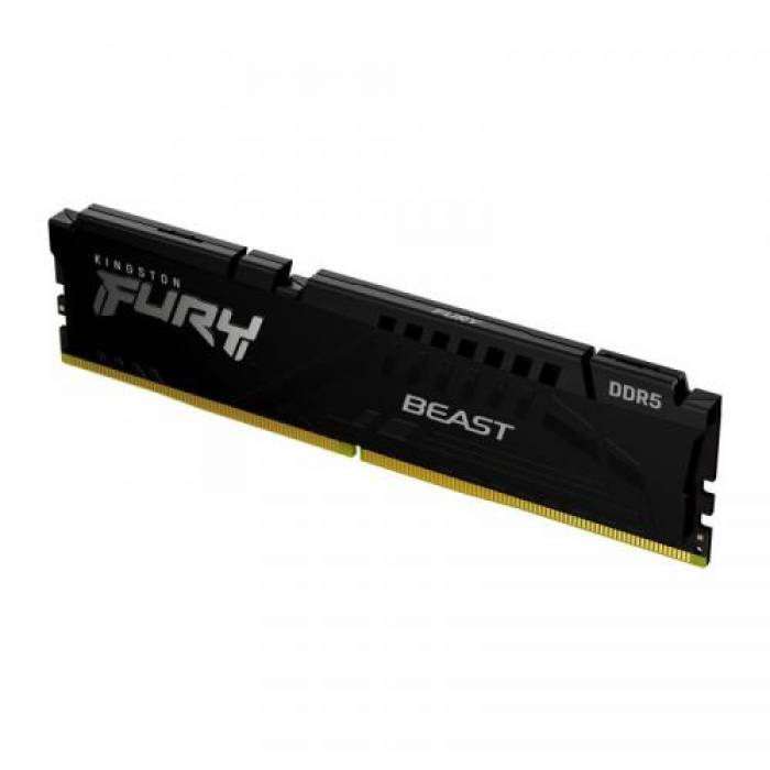 Memorie Kingston FURY BEAST BLACK 16GB, DDR5-4800Mhz, CL38 