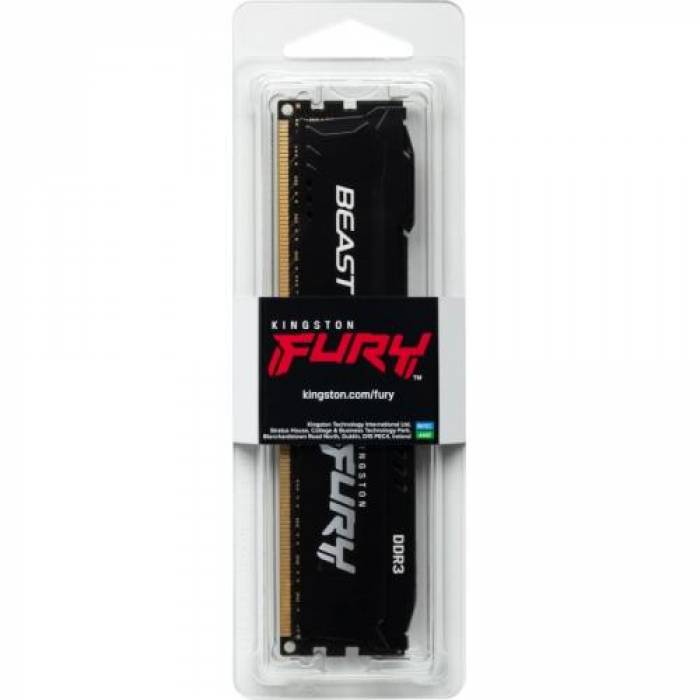 Memorie Kingston FURY Beast Black 8GB, DDR3-1866Mhz, CL10