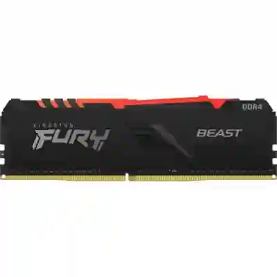 Memorie Kingston FURY Beast RGB 16GB, DDR4-3600MHz, CL18