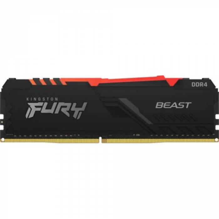 Memorie Kingston FURY Beast RGB 32GB, DDR4-3600MHz, CL18