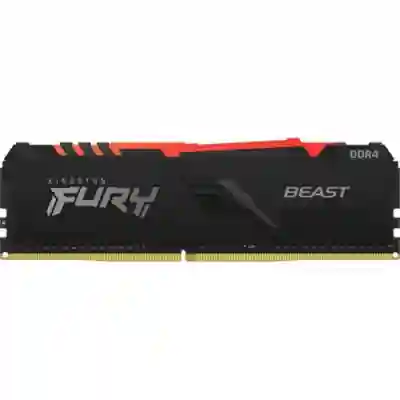 Memorie Kingston FURY Beast RGB 8GB, DDR4-3600MHz, CL17