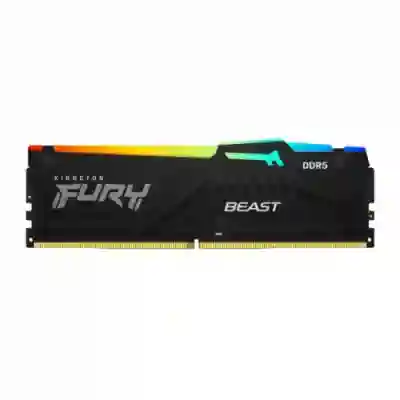 Memorie Kingston Fury Beast RGB, 8GB, DDR5-4800MHz, CL38