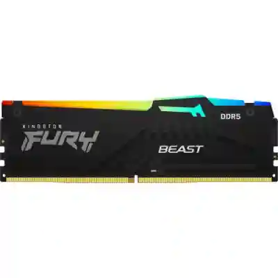Memorie Kingston FURY Beast RGB, 8GB, DDR5-5200MHz, CL40