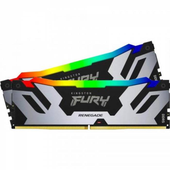 Memorie Kingston FURY Renegade RGB, 64GB, DDR5-6000MHz, CL32, Dual Channel