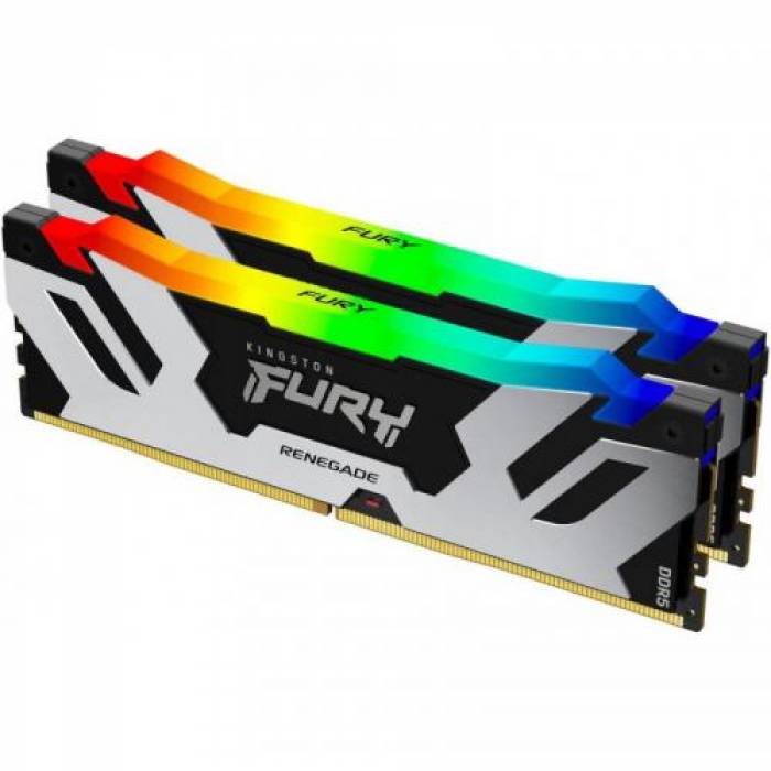 Memorie Kingston FURY Renegade RGB, 64GB, DDR5-6000MHz, CL32, Dual Channel