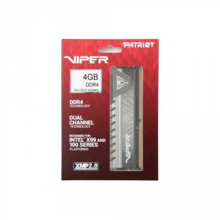 Memorie Patriot Viper Elite Grey 4GB, DDR4-2400MHz, CL16