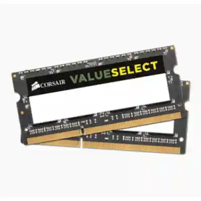Memorie SO-DIMM Corsair Value Select 16GB, DDR3-1333MHz, CL9, Dual Channel