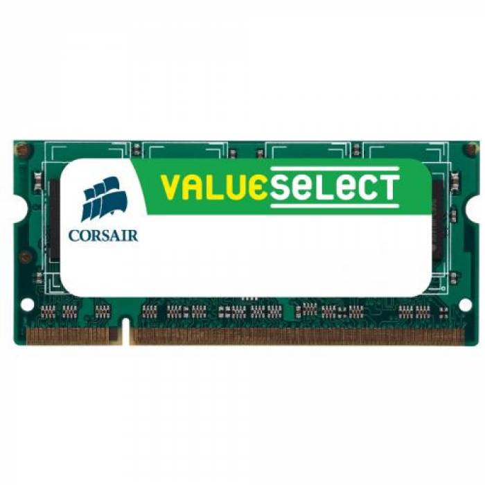 Memorie SO-DIMM Corsair ValueSelect 4GB, DDR3-1333MHz, CL9