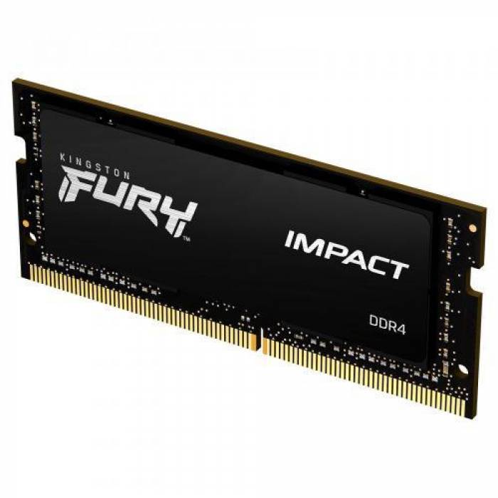 Memorie SO-DIMM Kingston FURY Impact 16GB, DDR4-3200MHz, CL20