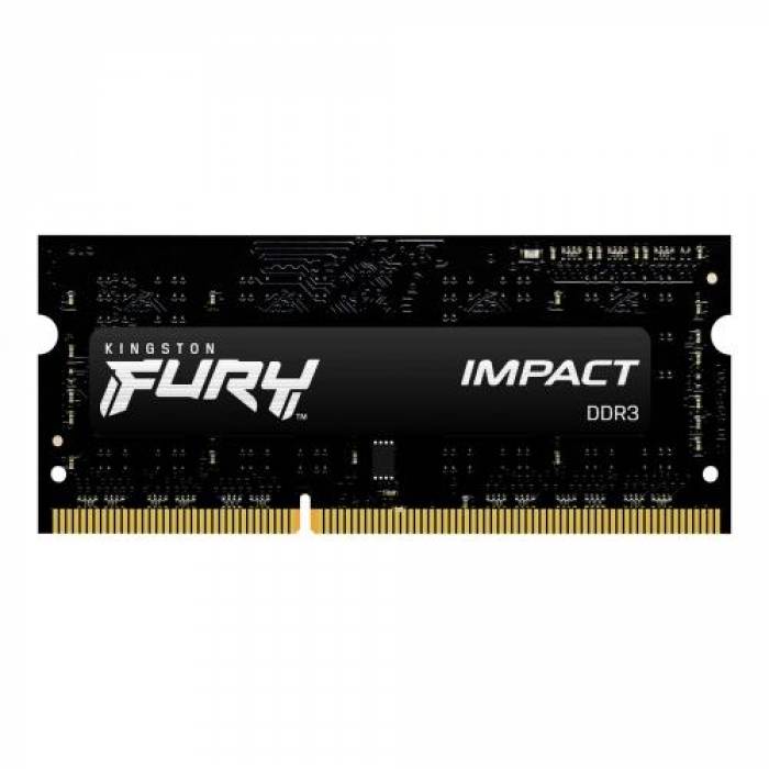 Memorie SO-DIMM Kingston Fury Impact 4GB, DDR3-1600Mhz, CL9