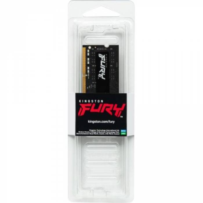 Memorie SO-DIMM Kingston Fury Impact, 8GB, DDR4-2666, CL15