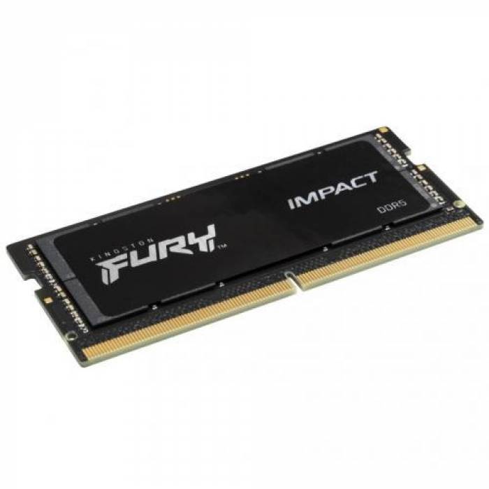 Memorie SO-DIMM Kingston Fury Impact 8GB, DDR5-4800Mhz, CL38