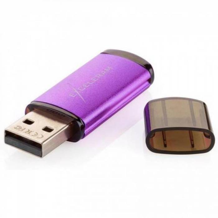 Memorie USB Exceleram A3 64GB, USB 2.0, Purple