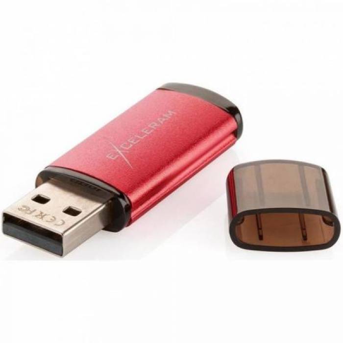 Memorie USB Exceleram A3 64GB, USB 2.0, Red